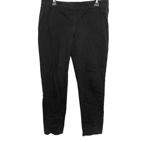 Eileen Fisher Womens Stretch Black Side Zip Skinny Leg Casual Pants sz M - Picture 1 of 16